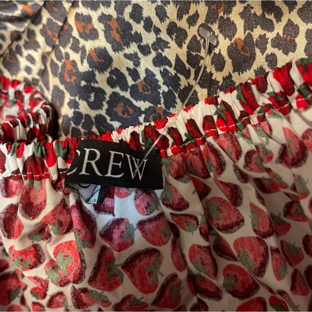 J.Crew Strawberry Cinched-waist Poplin Crop Top - Picture 6 of 16